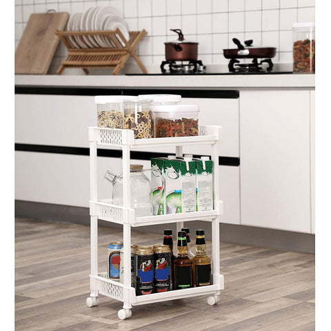Rootz Küchenwagen – Trolley – multifunktionaler Badezimmerwagen – Küchenaufbewahrung – Küche – Trolleys