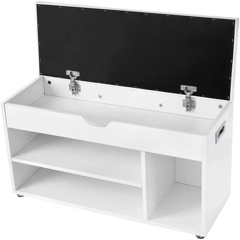 Rootz Shoe Cabinet White - Multifunctional Cabinet - Wooden Shoe Cabinets with storage space - 80 x 44 x 30 cm (WxH x D)