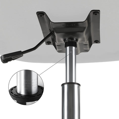 Rootz Office Chair - Swivel Chair - Office Chair - On Wheels - Height Adjustable - Steel - Imitation Linen - Black - Silver - 65 x 69 x (83-93) cm