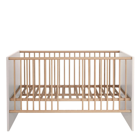 Rootz Baby Bed - Children's Cot - Infant Sleeper - Toddler Bedstead - Nursery Furniture - Child Resting Place - White - 144 x 83 x 78 cm