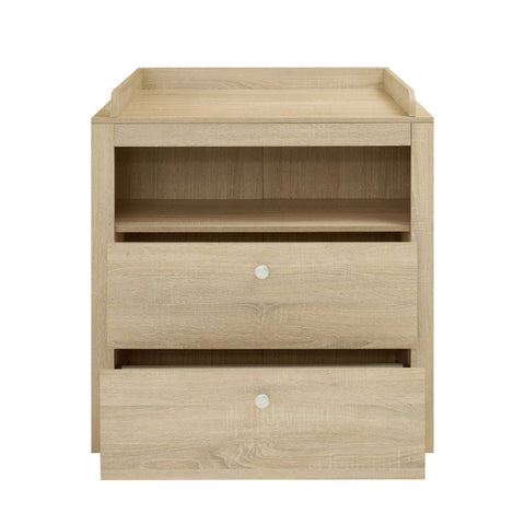 Rootz Nursery Furniture - Versatile Baby Room Organizer - Neutral Diaper Changer with Storage - Beige - 96x102x69 cm