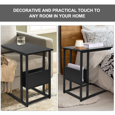 Rootz Coffee Table - Side Table - End Table - Lounge Table - Living Room Table - Accent Table - Black - 55x36x59.5cm