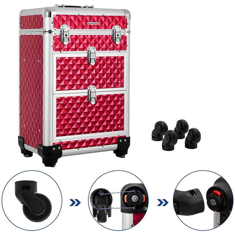 Rootz Make-Up Koffer - Cosmetica Trolleykoffer