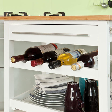 Rootz Keuken Opbergwagen Serveerwagen Keuken Opbergplank + Gratis Hakblok