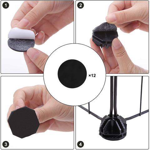 Rootz Animal Run - Adjustable Box - Animal Hutch - Guinea Pig Enclosure - Mesh House - 143 x 73 x 46 cm - Black