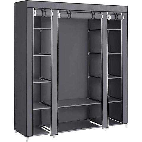 Rootz XXL Wardrobe - Fabric Closet - Folding Closet With 3 Rollable Doors