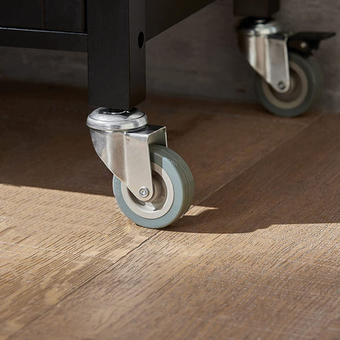 Rootz Moderner Küchenwagen – Servierwagen – Servierwagen – Küchenschrank mit Edelstahl-Arbeitsplatte