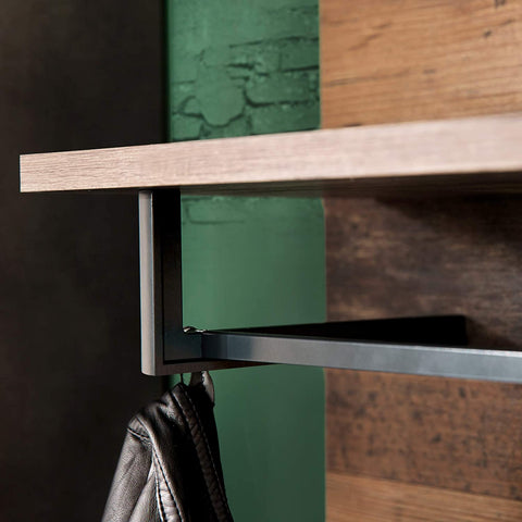 Rootz Wardrobe rack - Coat rack - Brown and Black - 80 x 106 x 28 cm