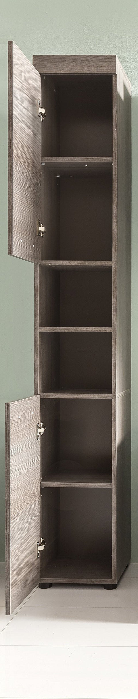 Rootz Bathroom Set of 3 - Vanity Set - Chest of Drawers - Storage Dresser - Modern Bath Furniture - Organizer - Silver - 103 x 190 x 31 cm