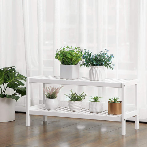 Rootz bamboo shoe rack - Rack for 6 pairs of shoes - Shoe racks - White