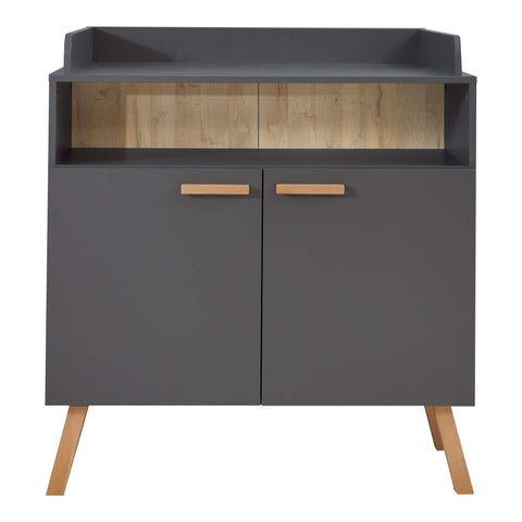 Rootz Baby Room Set - Nursery Ensemble - Infant Suite - Toddler Furniture Collection - Child's Room Kit - Newborn Space Combo - Gray - 130x190x60cm, 144x83x78cm, 96x105x78cm