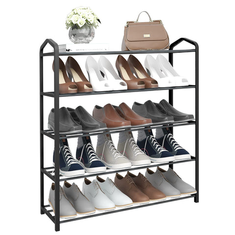 Rootz Schoenenrek - Schoenenorganizer - Schoenenstandaard - Schoenenopslag - Schoenenhouder - Schoenentoren - Schoenendisplay - Grijs - 31,5x8,1x2,6 inch