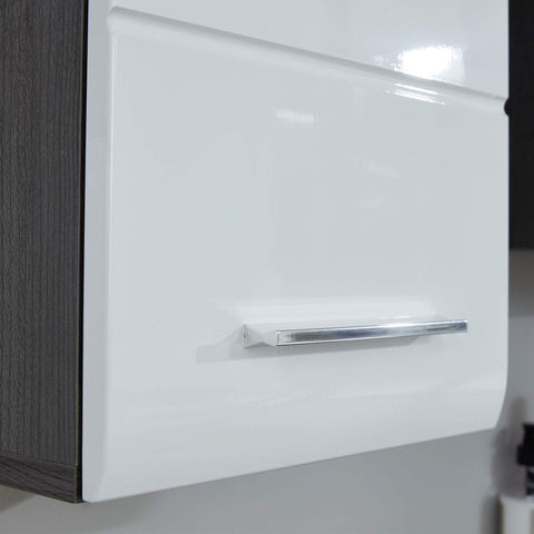 Rootz Bathroom 2-Piece Set - Bath Ensemble - Vanity Combo - Furnishing Set - Decor Suite - Bathroom Kit - Bath Duo - White High Gloss - 60 x 182 x 31 cm