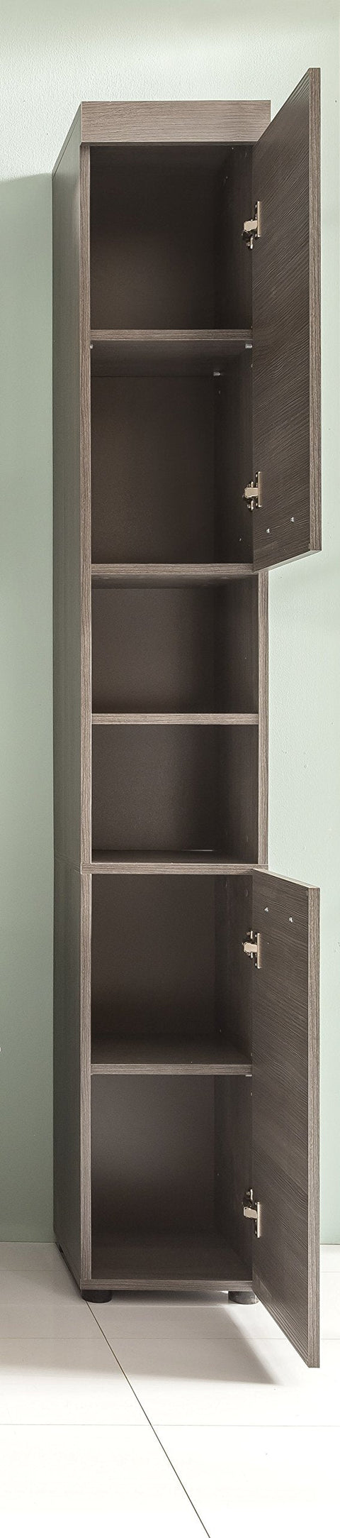 Rootz Bathroom Set of 3 - Vanity Set - Chest of Drawers - Storage Dresser - Modern Bath Furniture - Organizer - Silver - 103 x 190 x 31 cm