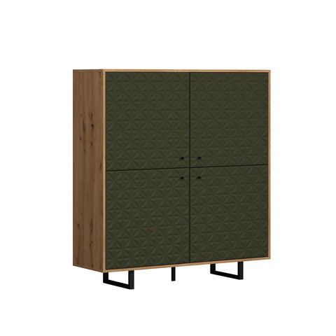 Rootz Door Panels - Cabinet Fronts - Highboard Enhancers - Sideboard Upgrades - Modern Elegance - Dark Green - 60x60x2cm.