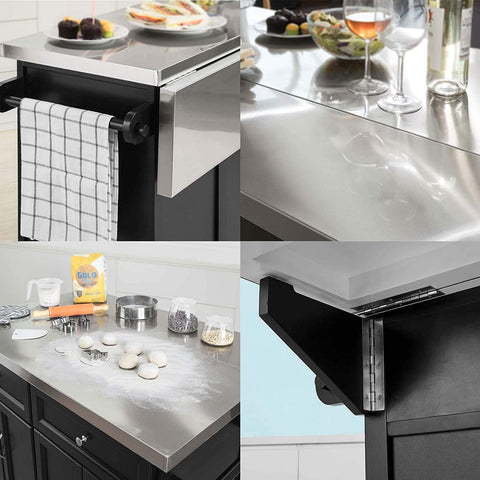 Ausziehbarer Küchen-Aufbewahrungswagen von Rootz – Küchenschrank – Sideboard – Kücheninsel