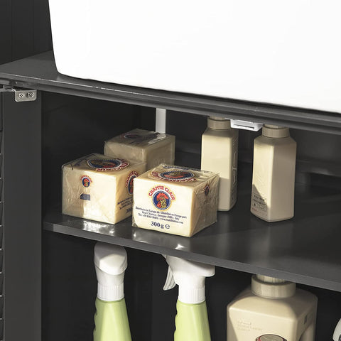 Rootz Under Sink Cabinet Bathroom - Vanity Unit Bathroom - Storage Cabinet with Double Shutter Doors