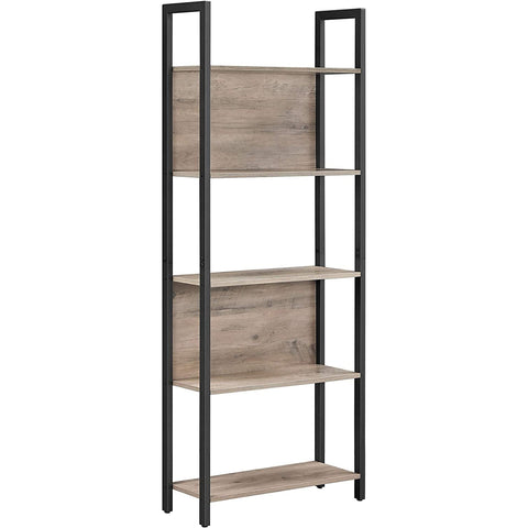 Rootz Keukenkast - Boekenkast Industrieel - Kasten - Ladderkast 5 Lagen - 62 x 24 x 165 cm