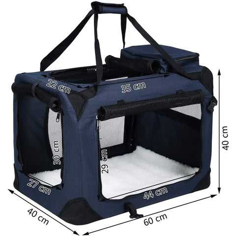 Rootz Carrying Bag for Animals - Transport Bag - Dog Bag - Travel Bag Dogs - Dog Playpen - Carrying Bag for Cats - 60 x 40 x 40 cm