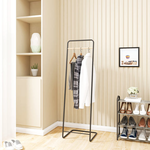 Rootz Coat Rack - Clothes Stand - Garment Holder - Wardrobe Stand - Clothing Hanger - Apparel Display - Black - 40x140x40 cm