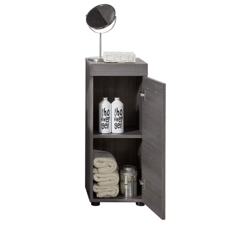 Rootz Standing Cabinet - Storage Unit - Furniture Piece - Home Organizer - Shelving Solution - Smoke Silver - 30x76x30cm