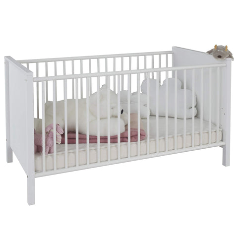 Rootz Baby Bed - Infant Cot - Child's Cradle - Toddler Sleeper - Nursery Furniture - Kid's Bedstead - White Decor - 76 x 83 x 147 cm