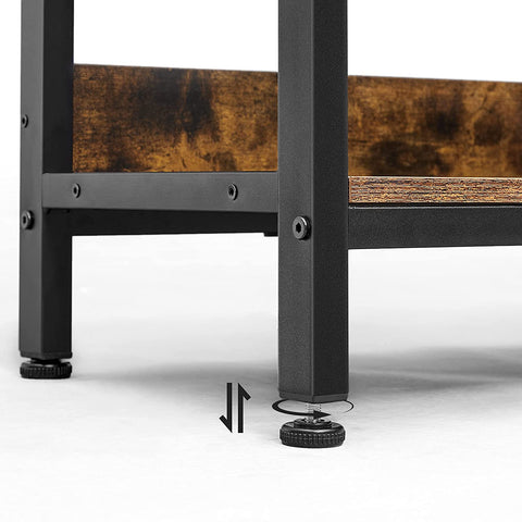 Rootz Bookcase - Compartment Cabinet - Storage Cabinet - Brown - Black - Processed Wood - Metal - 120 x 33 x 80 cm