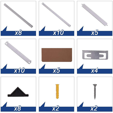 Rootz Warehouse rack - Shelf cabinets - Workbench - Storage rack - For Garage, Basement or Barn - Shelving For Tool Storage - 180 x 90 x 40 cm - Max. Carrying capacity: 875 KG