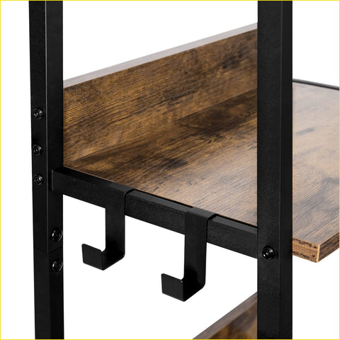 Rootz Stylish Industrial Shelving Unit - Bookcase - Storage Rack - Display Stand - Organizer - Shelf - Black - 40x170x36 cm