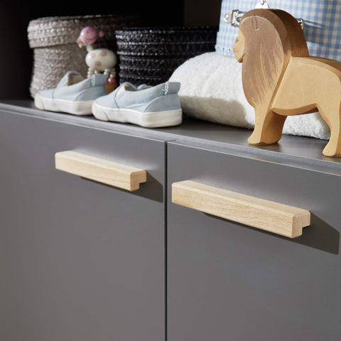 Rootz Baby Room Set - Nursery Ensemble - Infant Suite - Toddler Furniture Collection - Child's Room Kit - Newborn Space Combo - Gray - 130x190x60cm, 144x83x78cm, 96x105x78cm