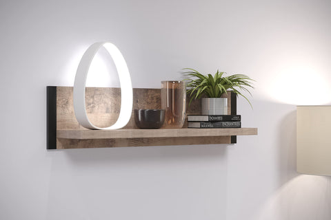 Rootz Stylish Wooden Wall Board - Furniture - Board Piece - Brown Tobacco - 110 x 28 x 23 cm