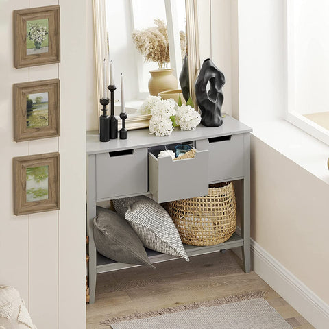 Rootz Console Table Hall - Table Side - Table End - Table Living Room - Table with 3 Drawers