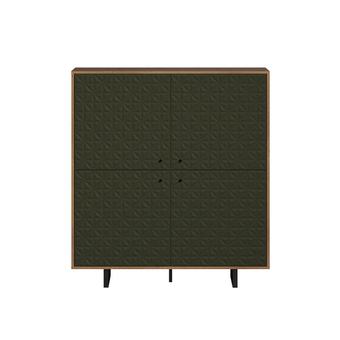Rootz Door Panels - Cabinet Fronts - Highboard Enhancers - Sideboard Upgrades - Modern Elegance - Dark Green - 60x60x2cm.
