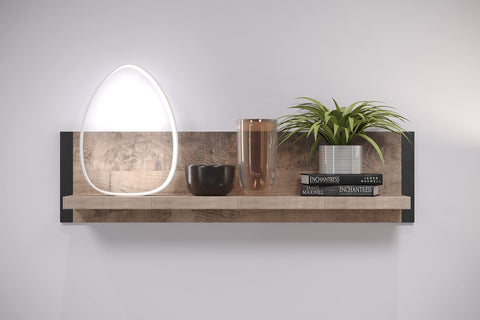 Rootz Stylish Wooden Wall Board - Furniture - Board Piece - Brown Tobacco - 110 x 28 x 23 cm