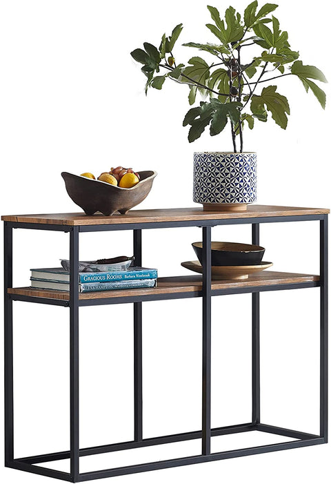 Rootz Console Table Hall - Table Living Room - Table Sofa - Table Side - Table End - Table with 2 Shelves