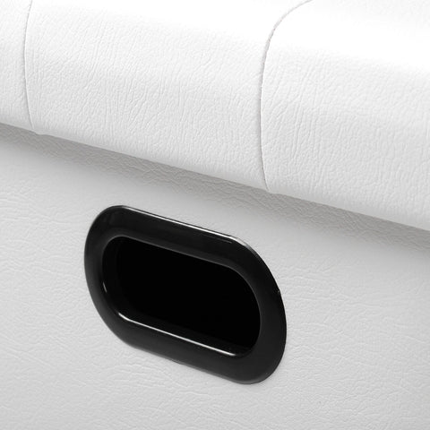 Rootz Sitzhocker - Storage Stool - Seating Chest - Footstool - Organizational Ottoman - Upholstered Bench - Furniture Cube - White - 37.5x37.5x38cm