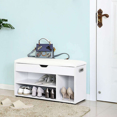 Rootz Shoe Cabinet White - Multifunctional Cabinet - Wooden Shoe Cabinets with storage space - 80 x 44 x 30 cm (WxH x D)