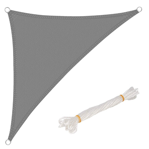 Rootz Sun Sail - Shade Canopy - UV Protector - Garden Awning - Patio Cover - Sunshade - Outdoor Shelter - Gray - 2,5x2,5x3,5m