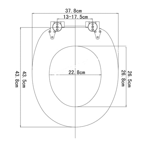 Rootz Toilet Seat - Lavatory Lid - Bathroom Accessory - Commode Cover - Restroom Essential - Throne Top - Loo Seat - Flower Gray - 37.8x43.8cm