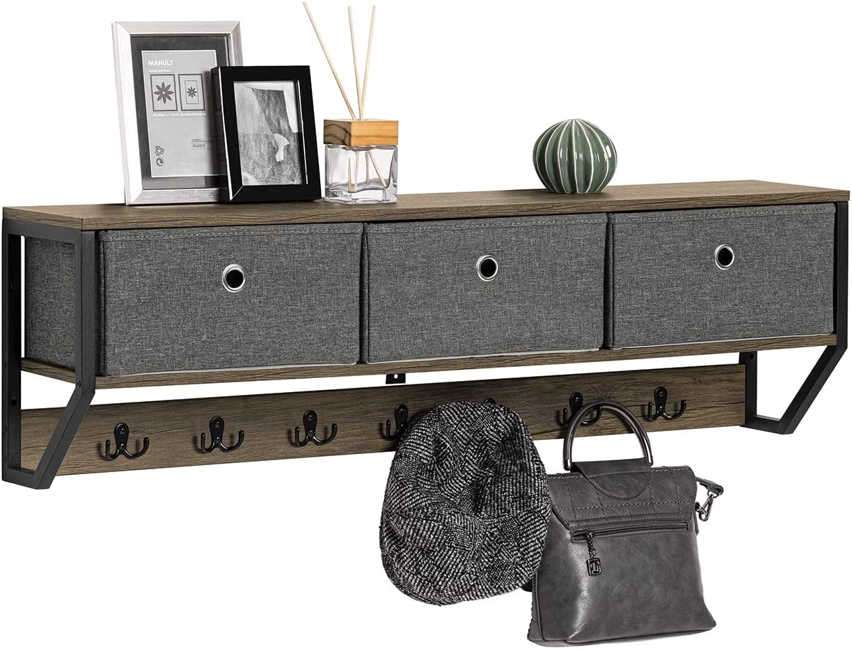 Rootz Wall Coat Rack Wall Hallway Wall Shelf Storage Cabinet