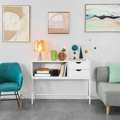 Rootz consoletafel met 2 laden - haltafel - bijzettafel - bijzettafel - woonkamertafel - 110x30x80cm