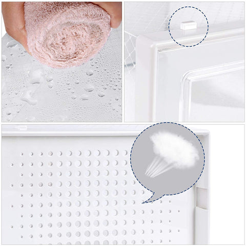 Rootz Shoe Boxes - Set Of 8 - Storage Boxes - Organizer - Foldable - Stackable - Up To Size 42 - Transparent White