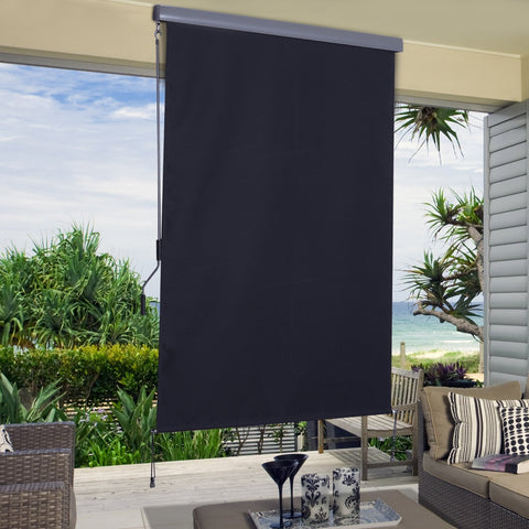 Rootz Blinds - Roller blind - Gray - Privacy screen - 140 x 200 cm
