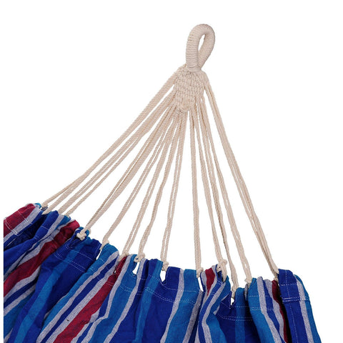 Rootz Hammock - Multiple Persons - 210 x 15- cm - Up to 210kg - Blue - Red - Cotton - Polyester