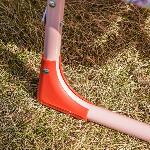 Rootz Kinderliege - Verstellbarer Gartenstuhl - Klappbar - Metall - Rosa - 118 x 40 x 24 cm