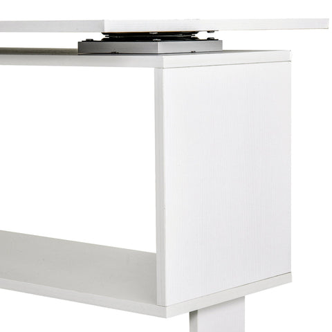 Rootz Desk - Corner desk - Shelves - Storage space - White - L-Shape - 120 x 110 x 74.5