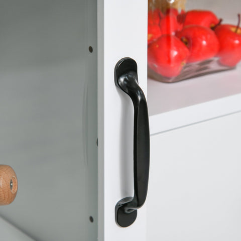 Rootz Kitchen Cabinet - Modern Sideboard - Storage Cabinet - MDF - White - 100 x 35 x 100 cm