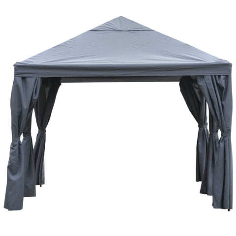 Rootz Garden pavilion - Party tent - 6x Side walls - Polyester - Gray - 4 x 3 x 2.6 m