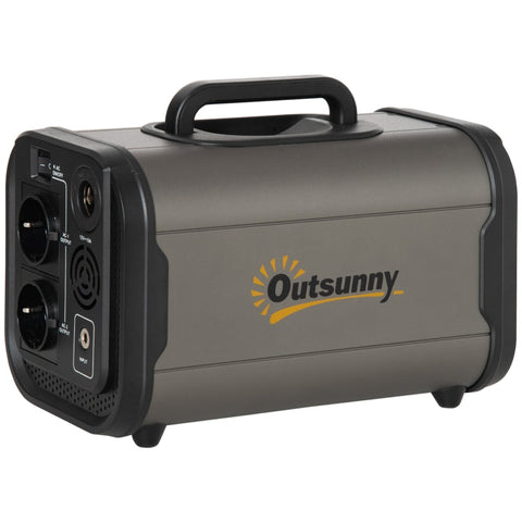 Rootz Portable Power Station - Portable Power Supply - Power Supply - 384wh Lifepo4 Battery - Drie oplaadmodi - Met AC-uitgangen USB/PD/CAR-poorten - LED-scherm - Voor op de camping - Grijs - 26,7L x 17,7W x 15,4H cm