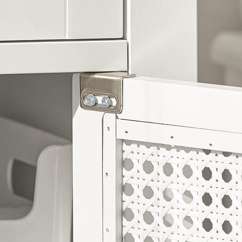 Rootz Badkamer Hoge Kast - Badkamerkast - Opbergkast met 3 Planken - 1 Lade - 1 Kast